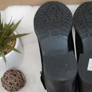 Clarks Women's Hollis Star Ankle Boot, Black Suede Combi, 9.5M Clarks | Shoes | Clarks Womens Hollis Star Booties Suede Zipper